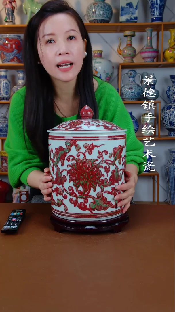 瓶景德镇手工手绘陶瓷摆件50