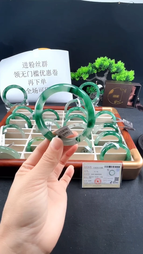未镶嵌手镯石英质玉（非洲翠）真品上等纯天然非洲翠玉手镯石英质玉