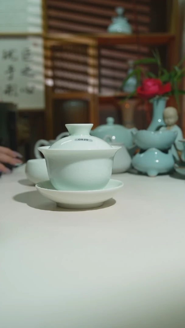 珑匠玉清玉兰盖碗二级