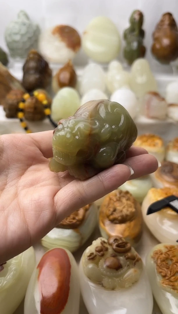 石材古青石棉纹正常不退换飞天貔貅默认微瑕