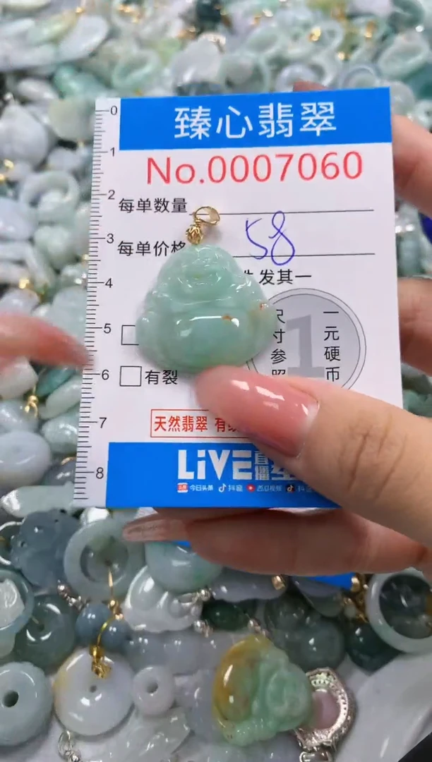 翡翠未镶嵌颈饰7060