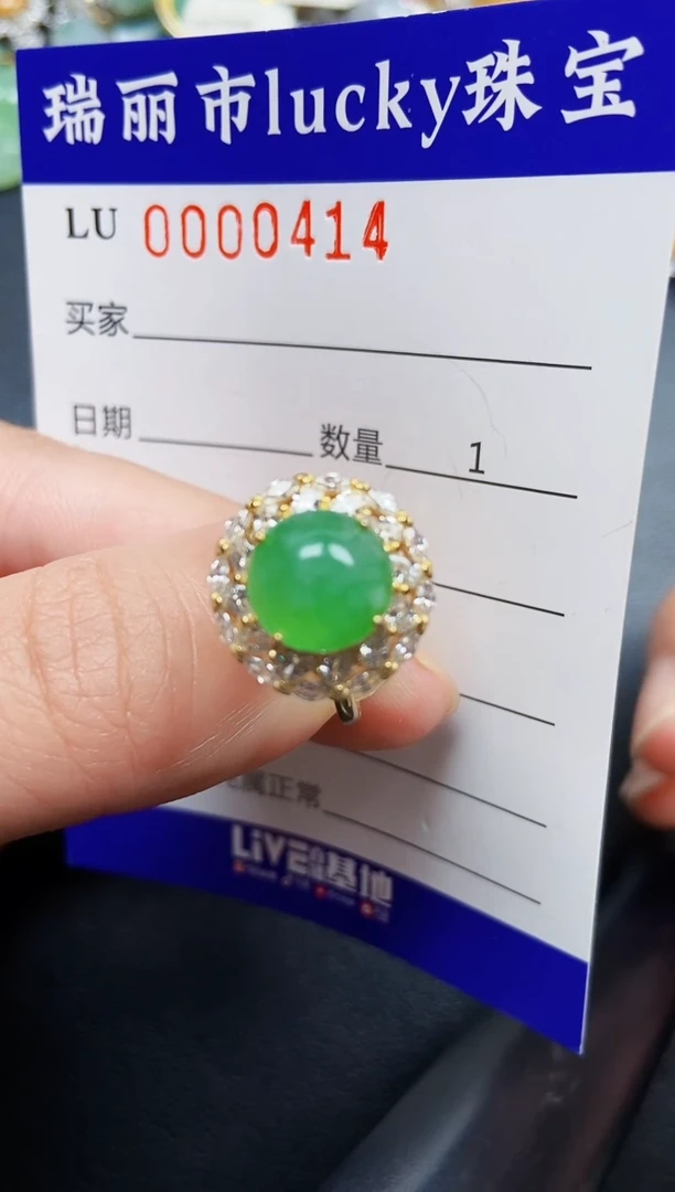翡翠银S925镶嵌颈饰0401