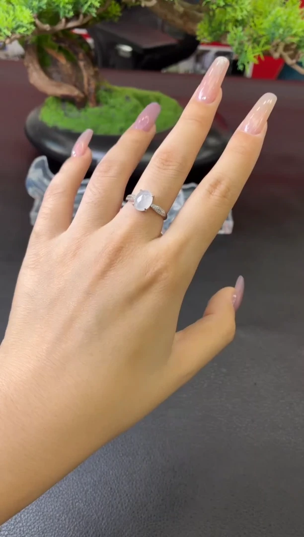 银S925镶嵌戒指翡翠戒指