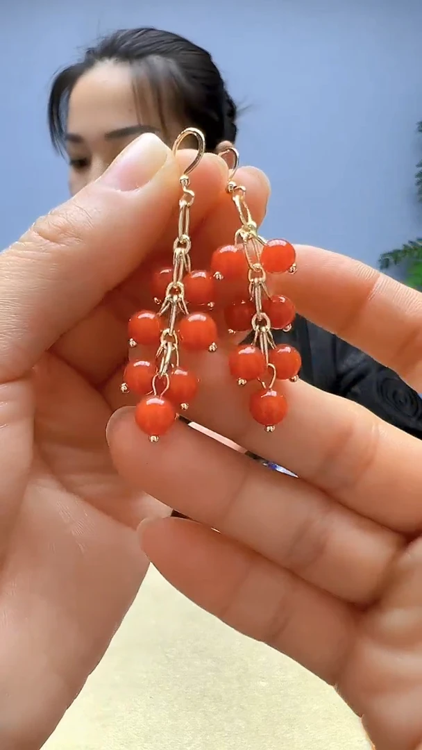 高货diy劲饰葡萄耳钩