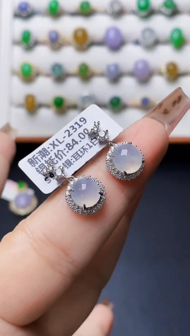 银S925镶嵌戒指翡翠0055