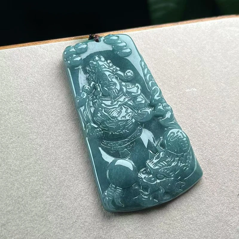 【抖音官方质检发货正品保真】天然翡翠A货财神吊坠