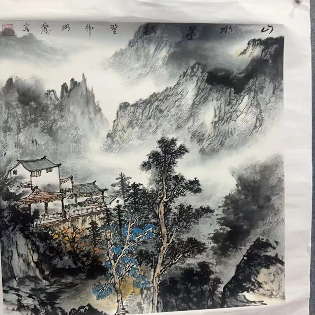 国画作品-徐明庆-斗方-山水墨韵