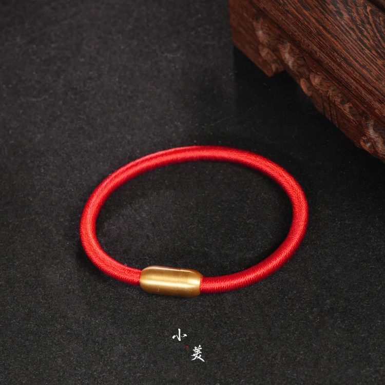 含辰砂工艺品朱砂红绳太太编织手绳 好运岁岁平安C384