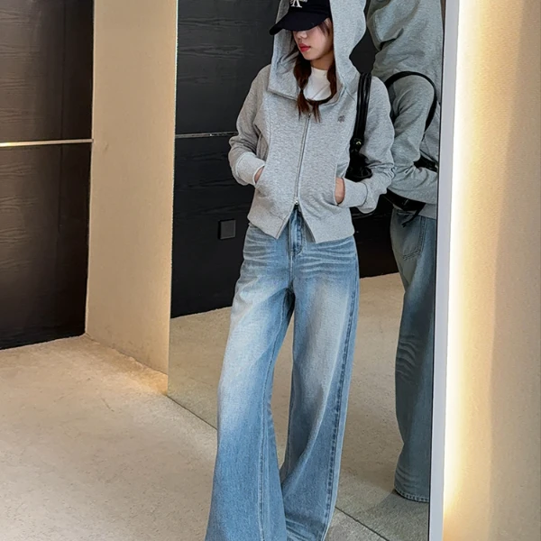 王家有鱼/无弹阔腿裤/8972