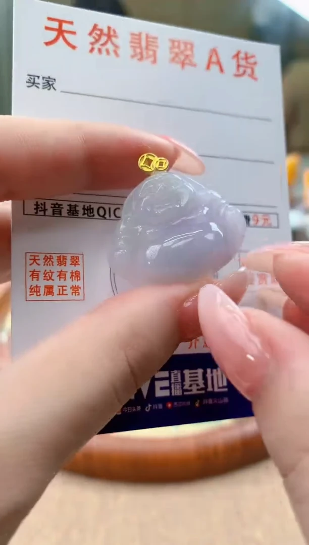 颈饰未镶嵌翡翠天然A货翡翠挂件