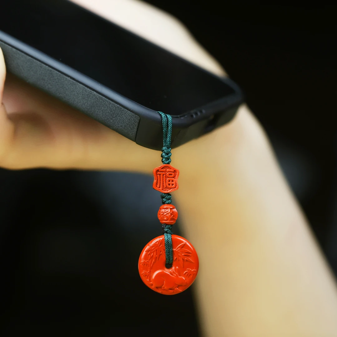 含辰砂工艺品A【破冰专属】十二生肖平安扣 男女款朱砂挂饰