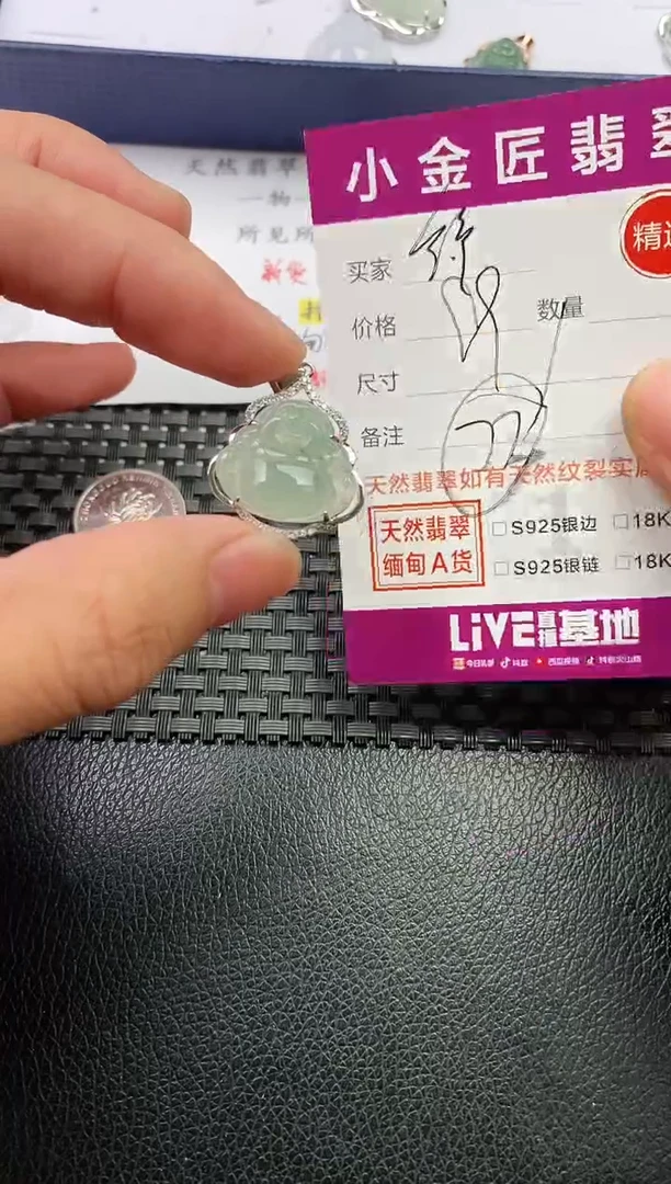 翡翠银S925镶嵌颈饰·
