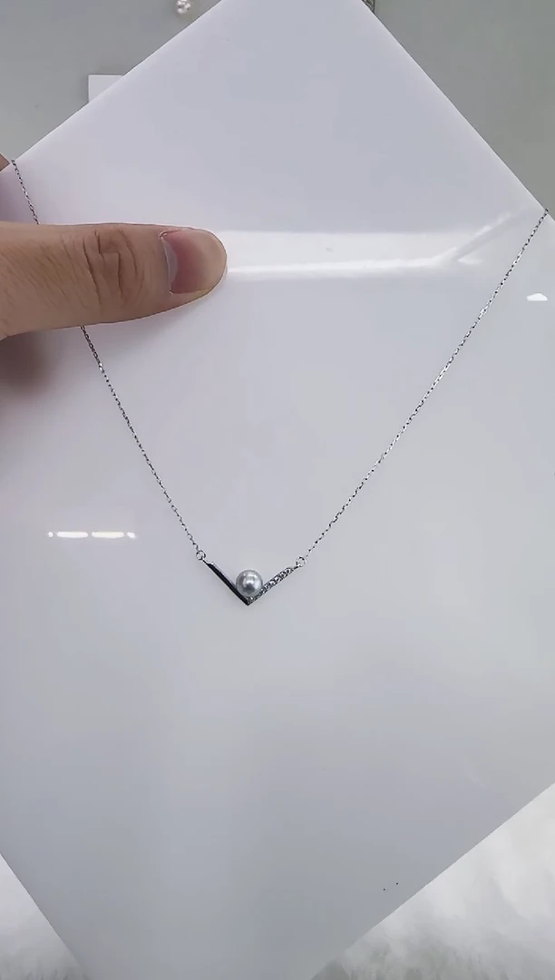 银S925镶嵌海水珍珠DA珍珠吊坠 y361