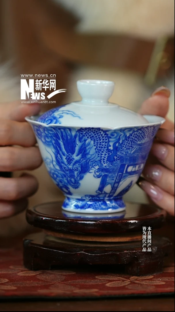 摆件陶瓷新华网瓷-含月阁12