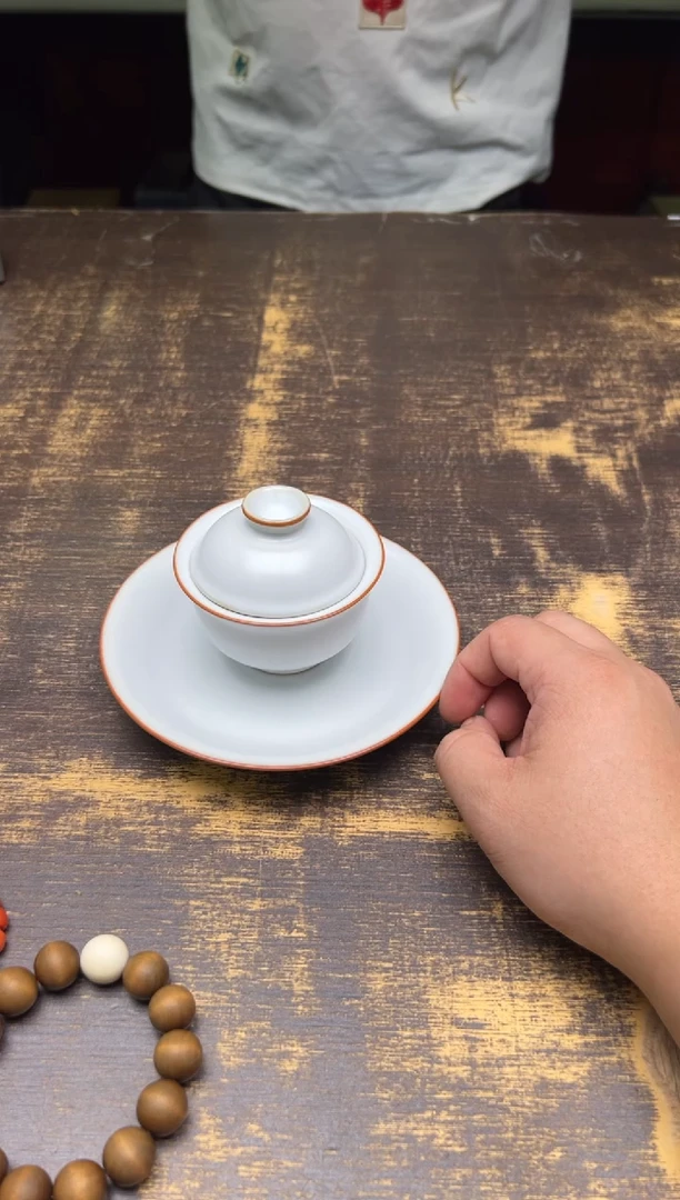 十年汝窑三才盖碗