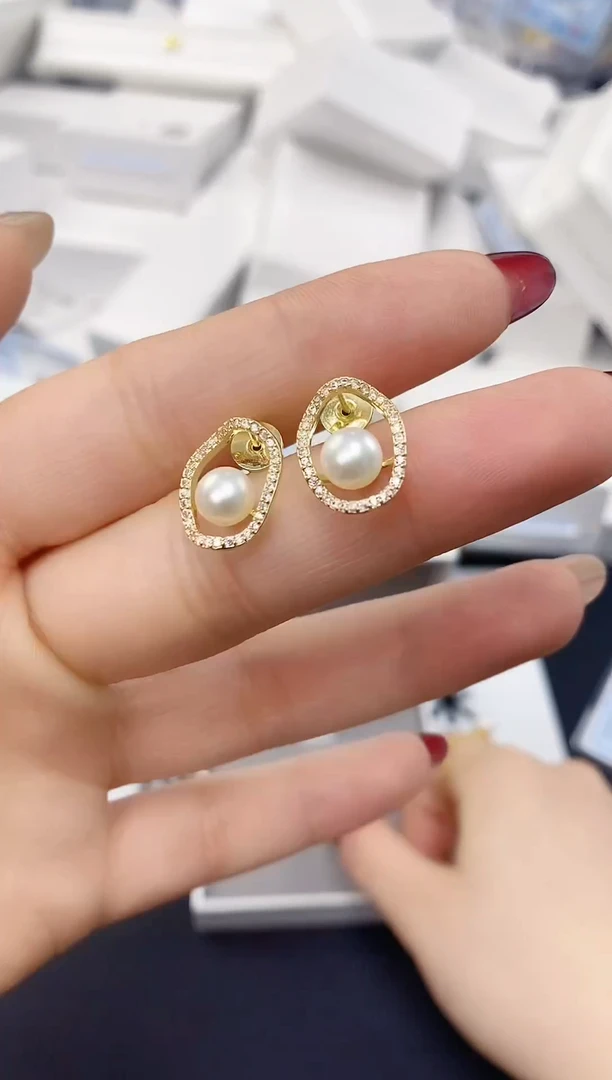 未镶嵌耳饰淡水珍珠ED1045