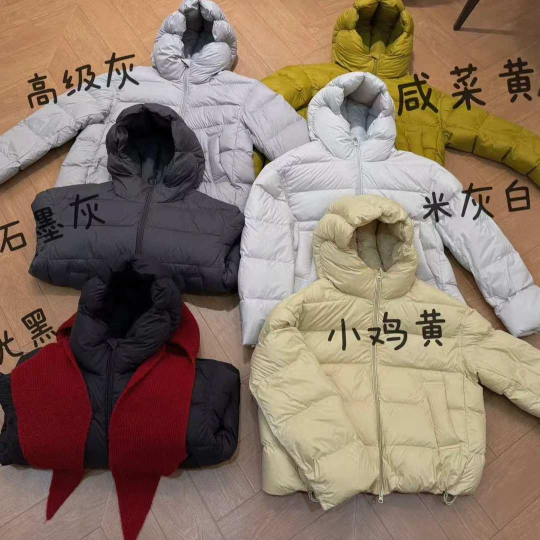 2025新款韩系三防花苞连帽90白鸭绒羽绒服