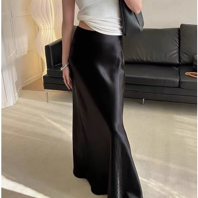 重磅高奢三醋酸缎面垂感气质显瘦鱼尾半身裙