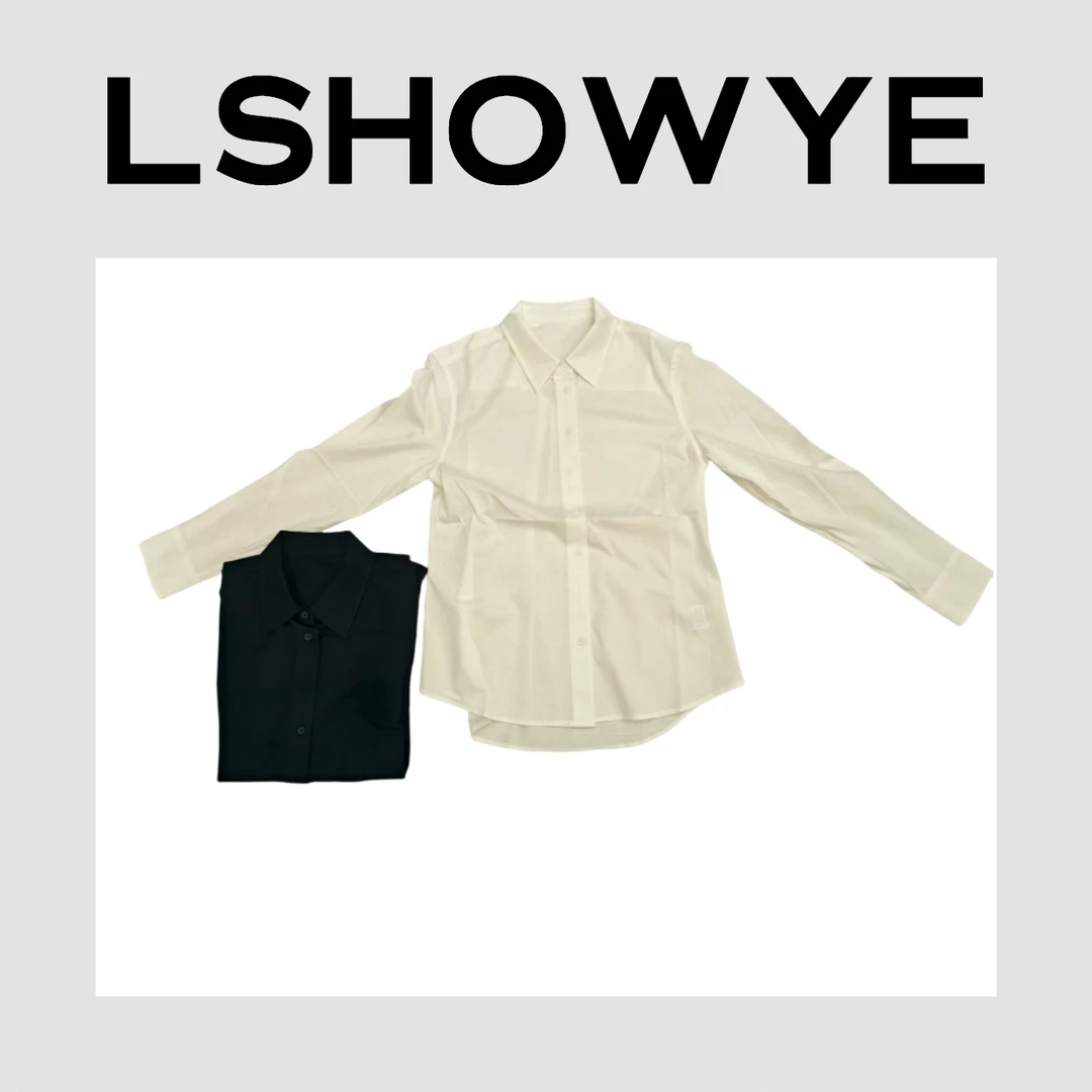 LSHOWYE｜小冰箱刺绣丝光棉衬衣（毛衣伴侣 ）DF5161