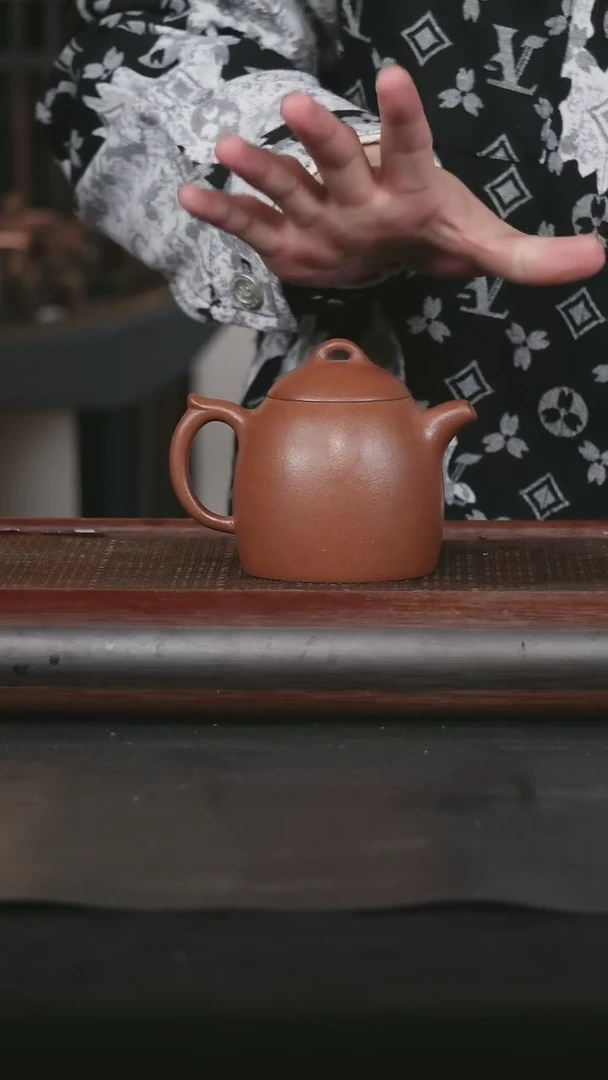 【闪购商品】紫砂茶壶9 原矿紫砂壶 秦权 红降坡