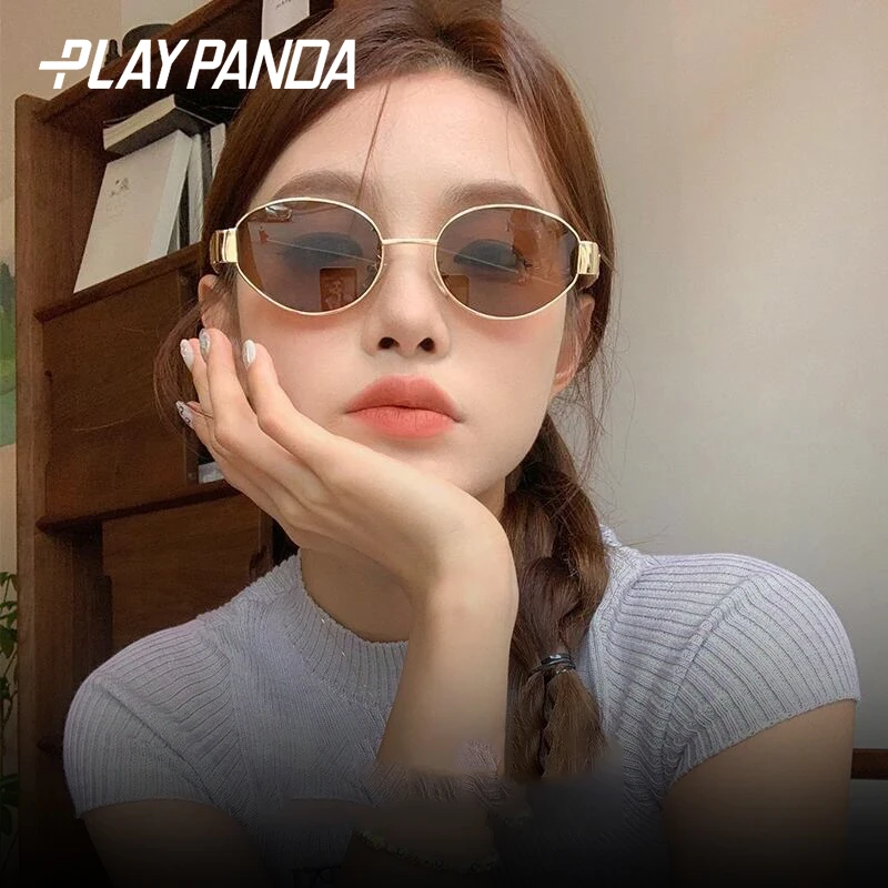 PLAYPANDA新款凯旋门墨镜女金属复古风高级感太阳镜防晒防紫外线