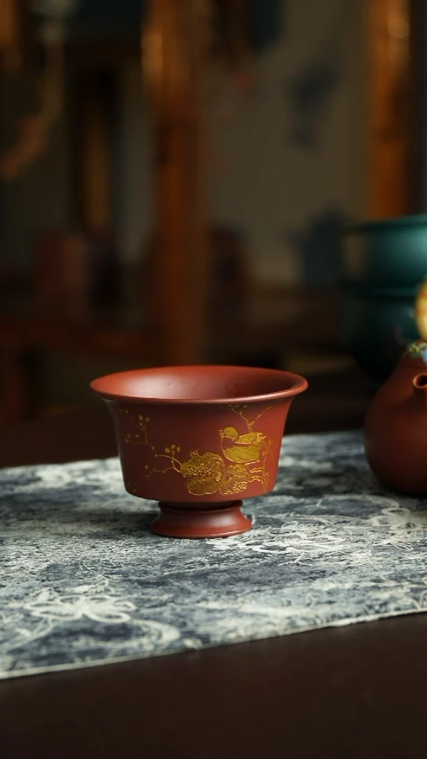 茶杯紫砂59号 朱泥手刻系列特惠 宜兴紫砂原矿作品