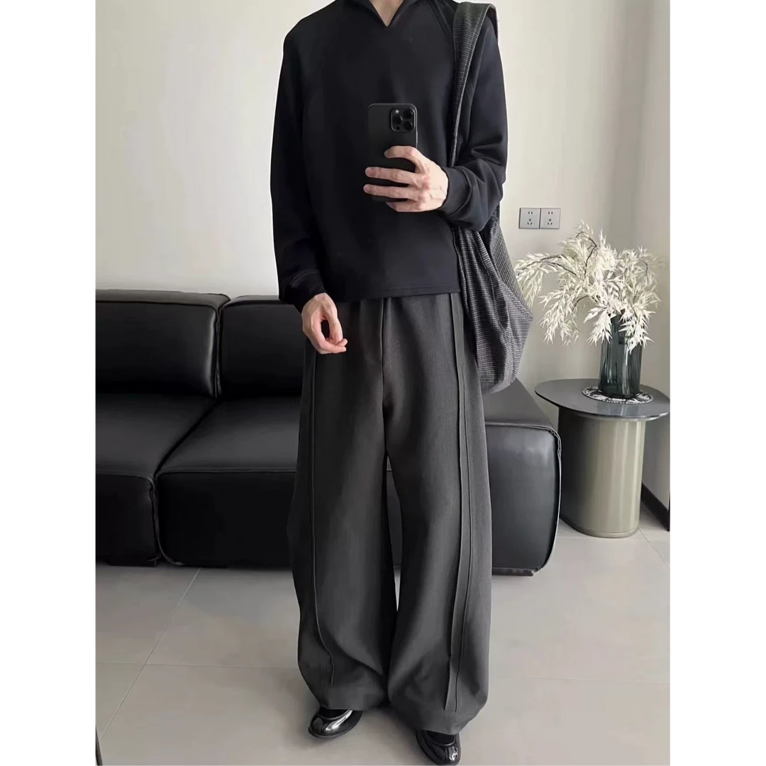 CHAOM街头通勤解构休闲西裤男垂坠感休闲慵懒cleanfit裤子潮831