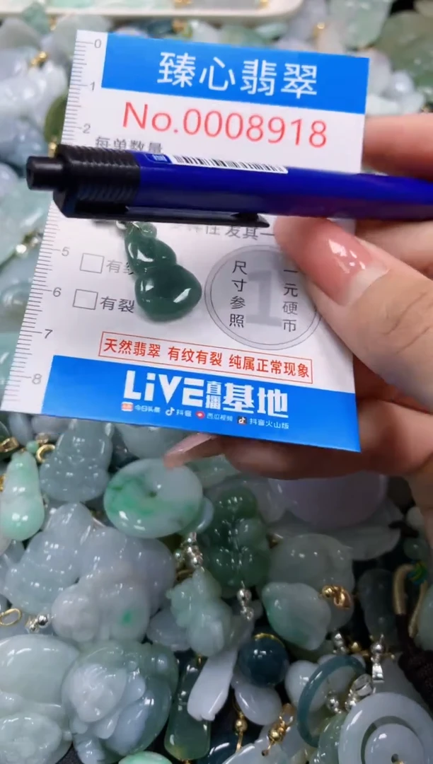 翡翠未镶嵌颈饰8918