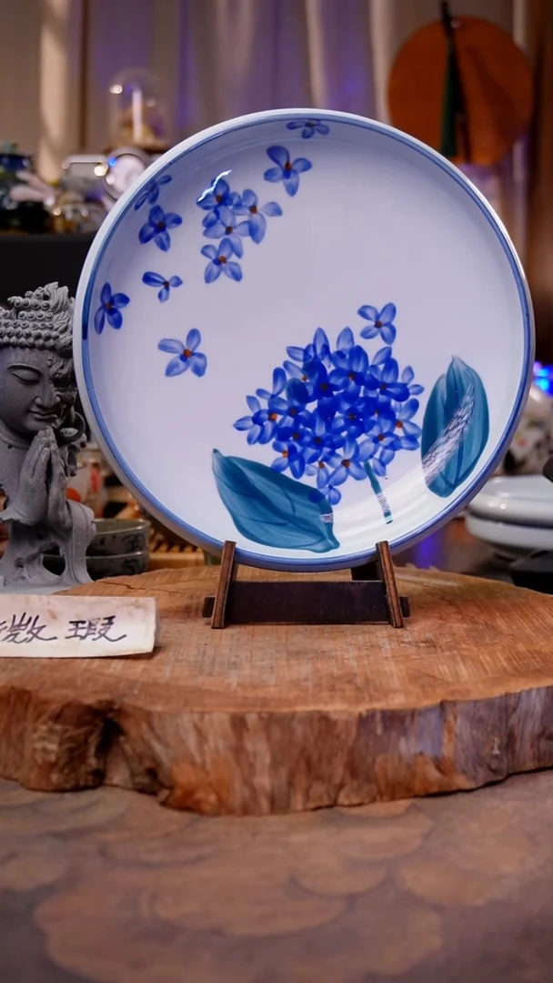 杯子绣球花手工手绘手工手绘