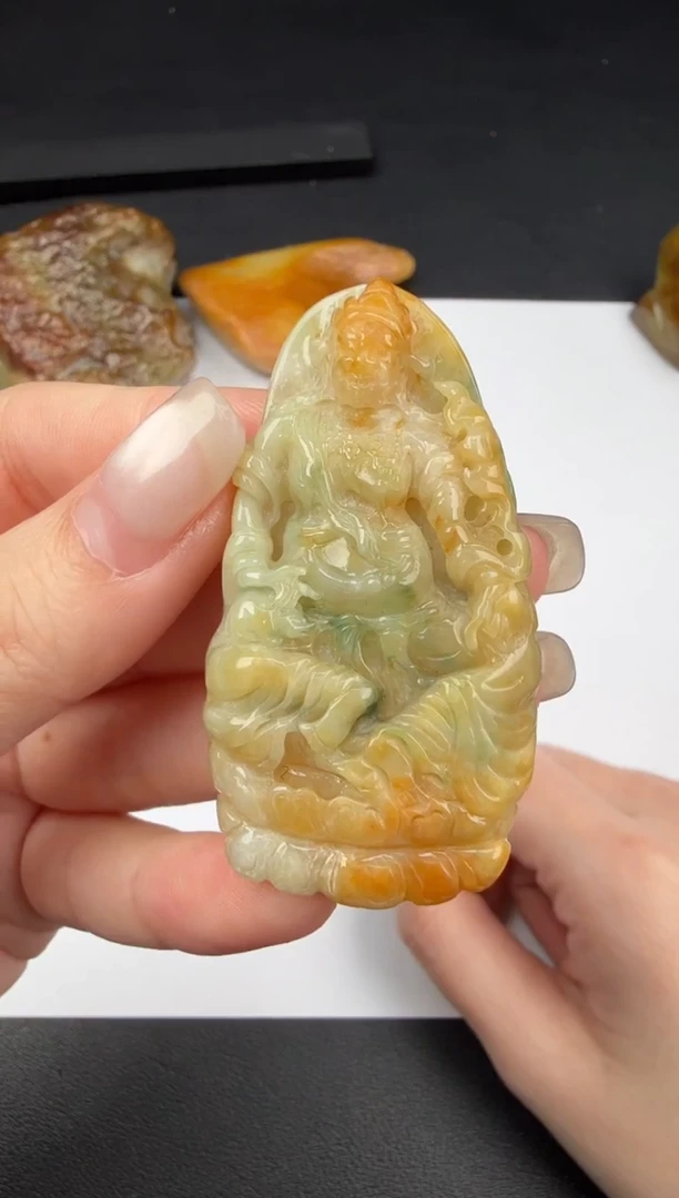 吊坠(不含链)未镶嵌翡翠翡翠饰品-14