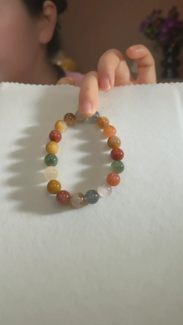 水晶手串未镶嵌天然兔毛手串