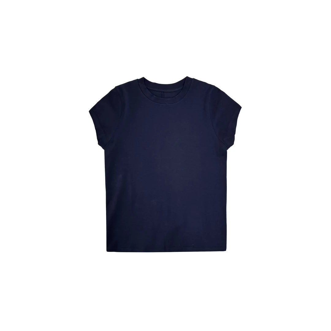 短袖T恤圆领正肩修身百搭显身材纯色上衣F25C1070