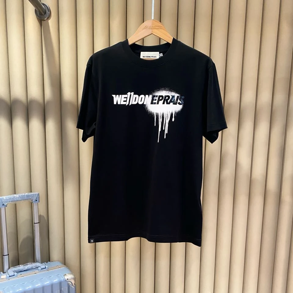 WE11DONE25年春夏新款男士轻奢休闲经典时尚圆领T恤黑白两色