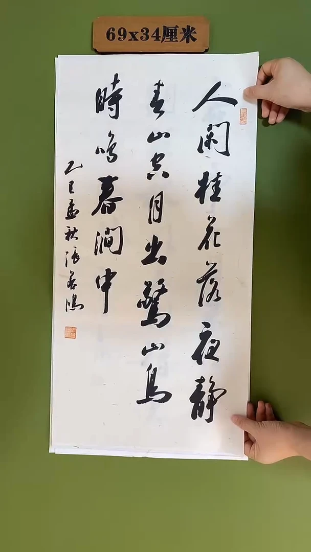 书法书法 张若鸿 尺寸69cm*34cm