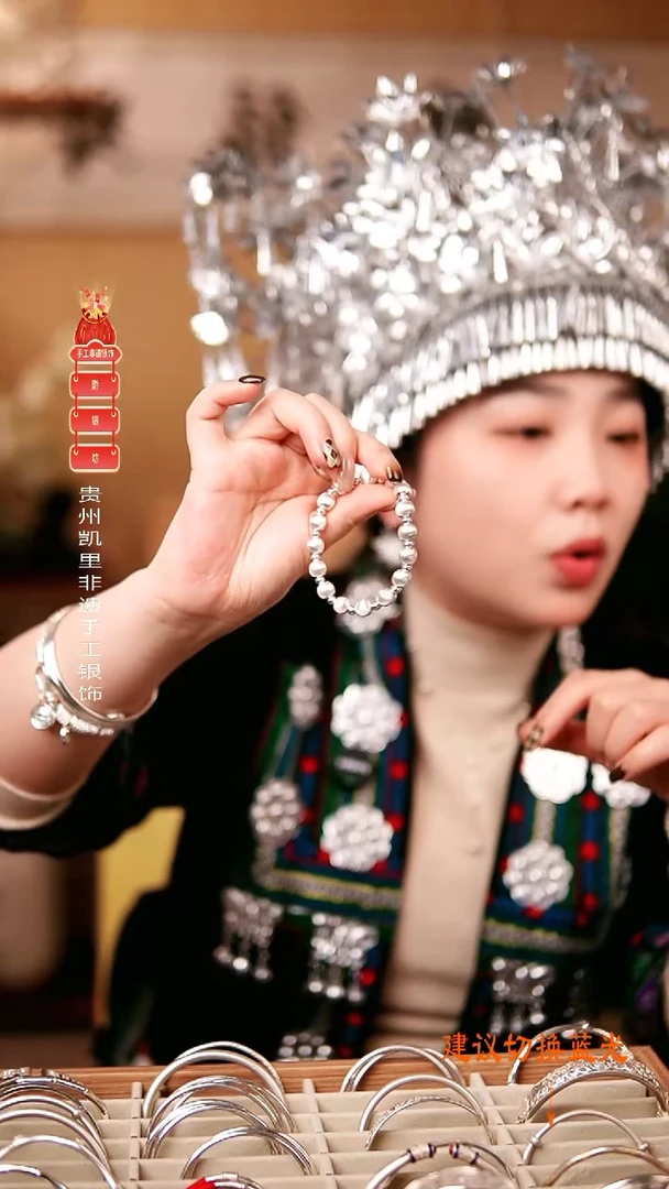 无足银纯手工足银猫眼珠珠手串