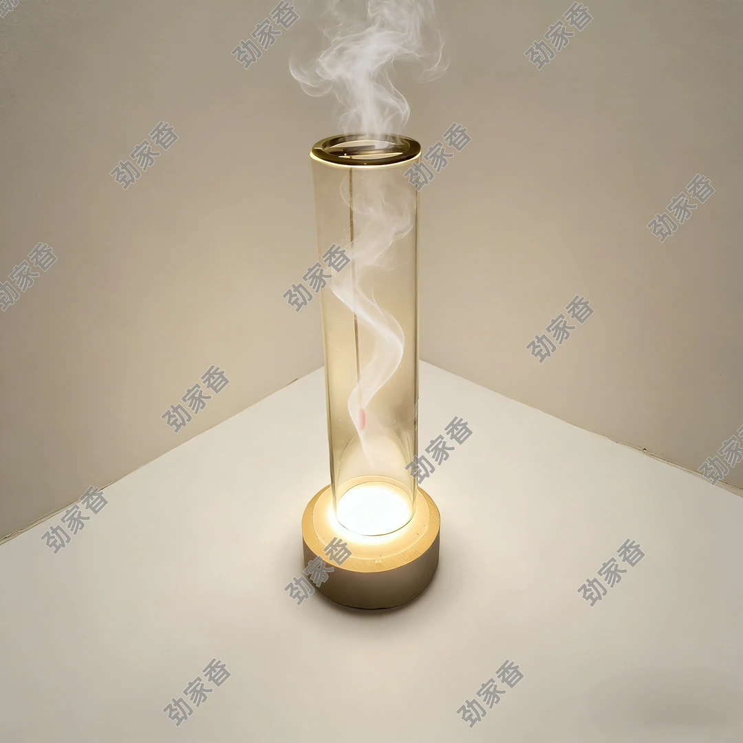夜灯款线香防灰倒挂香插玻璃家居香薰摆件香炉茶室博山炉劲家出品