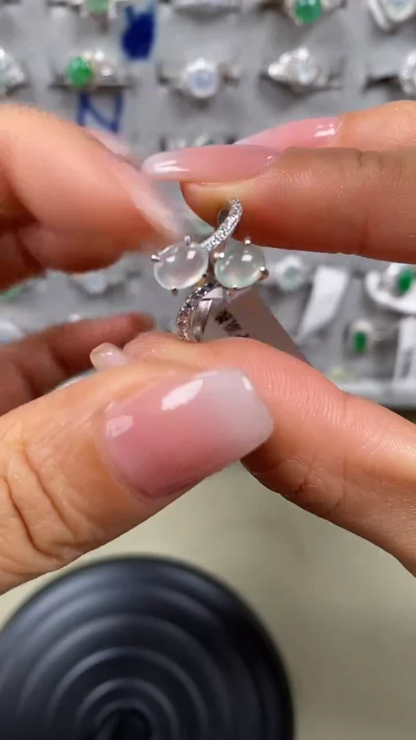 【闪购商品】翡翠戒指银S925镶嵌8391