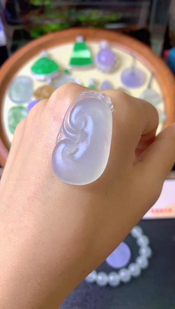 未镶嵌定制翡翠我***莲毛货抛光