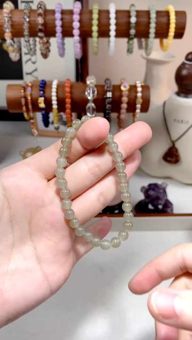 【闪购商品】和田玉手链未镶嵌烟紫手串6