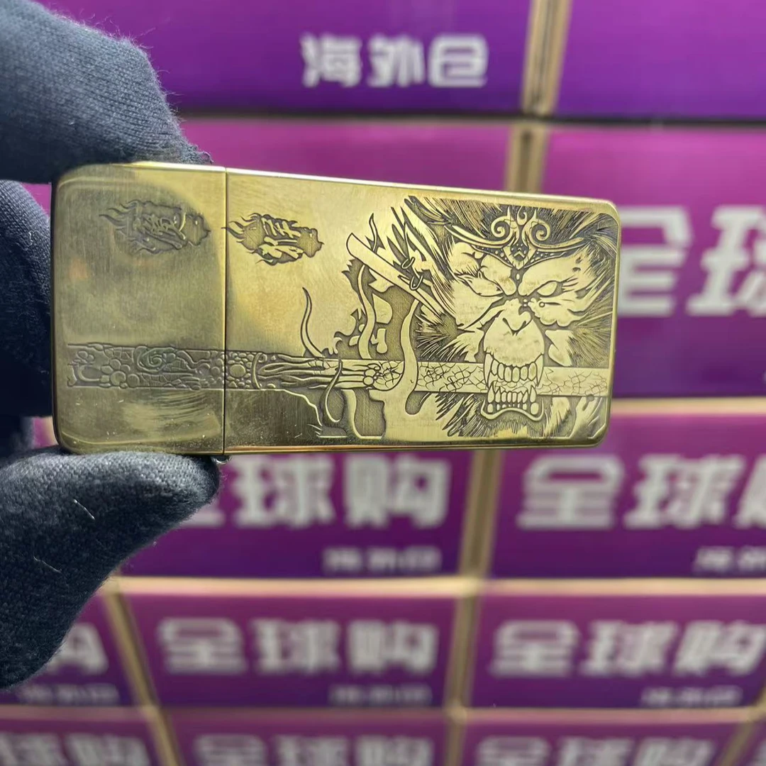ZORRO斗战胜佛魔猴一念超薄极窄纤巧机原铜煤油打火机