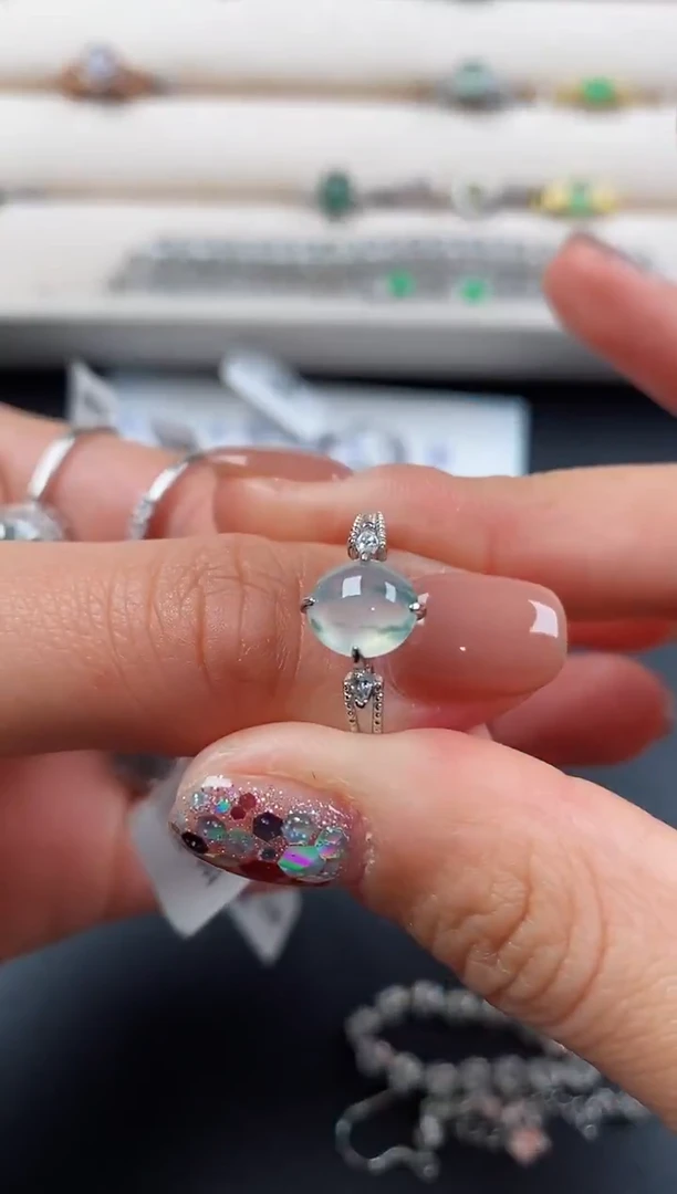 银S925镶嵌戒指翡翠9999999+1