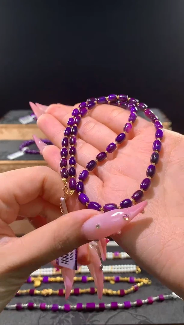 苏纪石（舒俱来）18K金镶嵌.项链