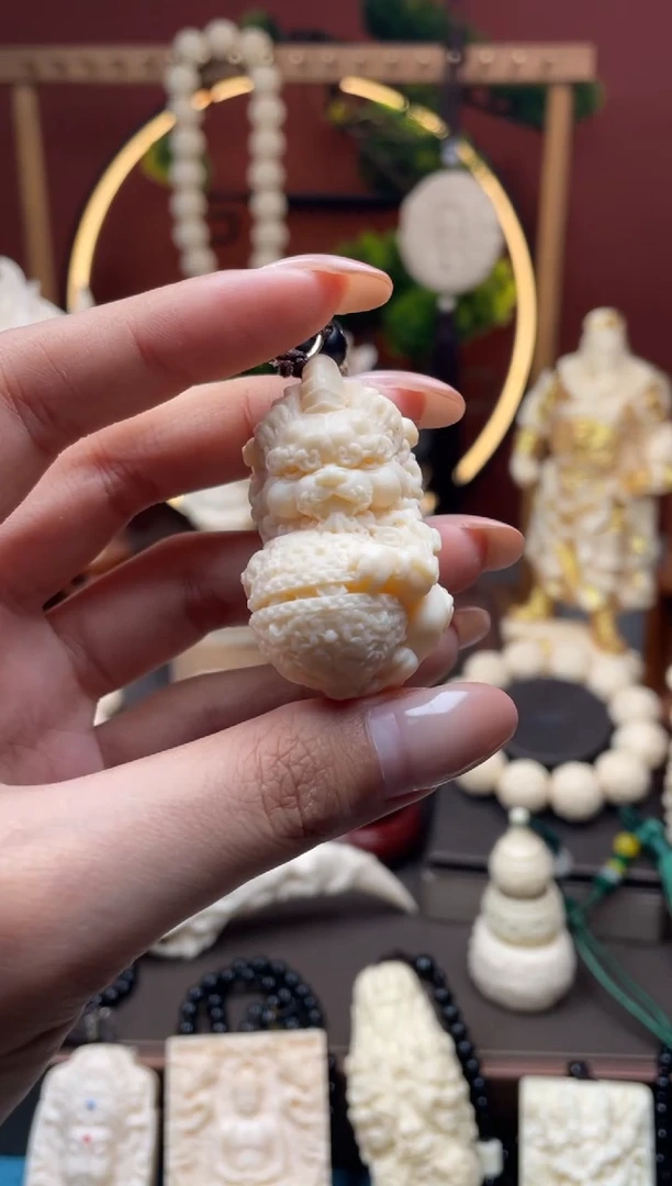 吊坠菩提根/象牙果天禄貔貅钥匙扣