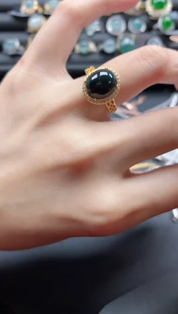 【闪购商品】翡翠戒指银S925镶嵌11111