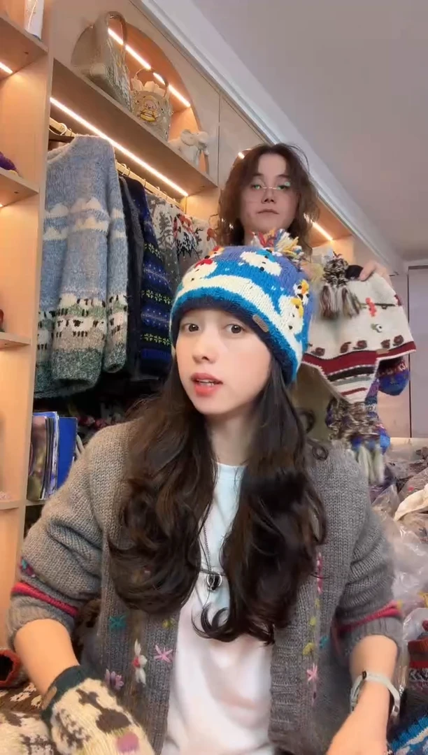 羊毛细羊毛雪人单球帽