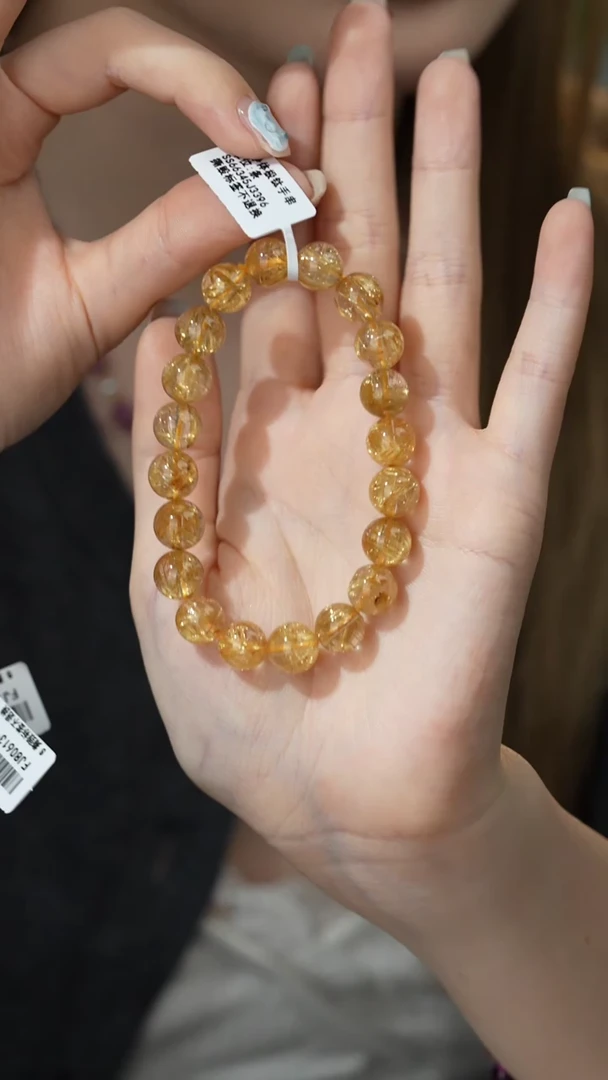 单圈未镶嵌水晶P04（多样性发一件）金发晶9mm+