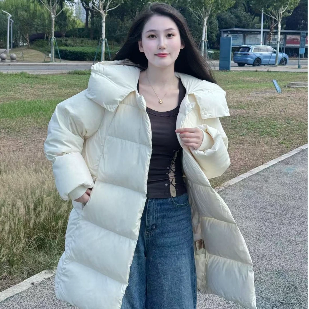 【Ming Yu】秋冬气质时尚羽绒服加厚中长款外套8824-13