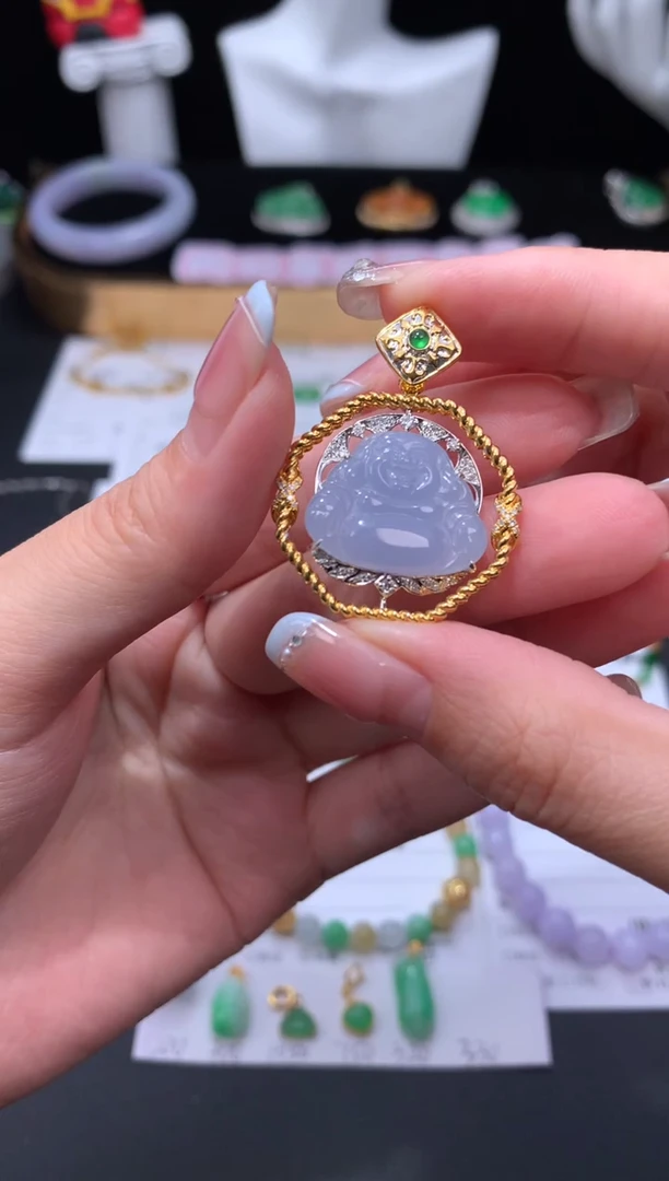 18K金镶嵌定制翡翠48小时鉴赏期 退货不扣服务费