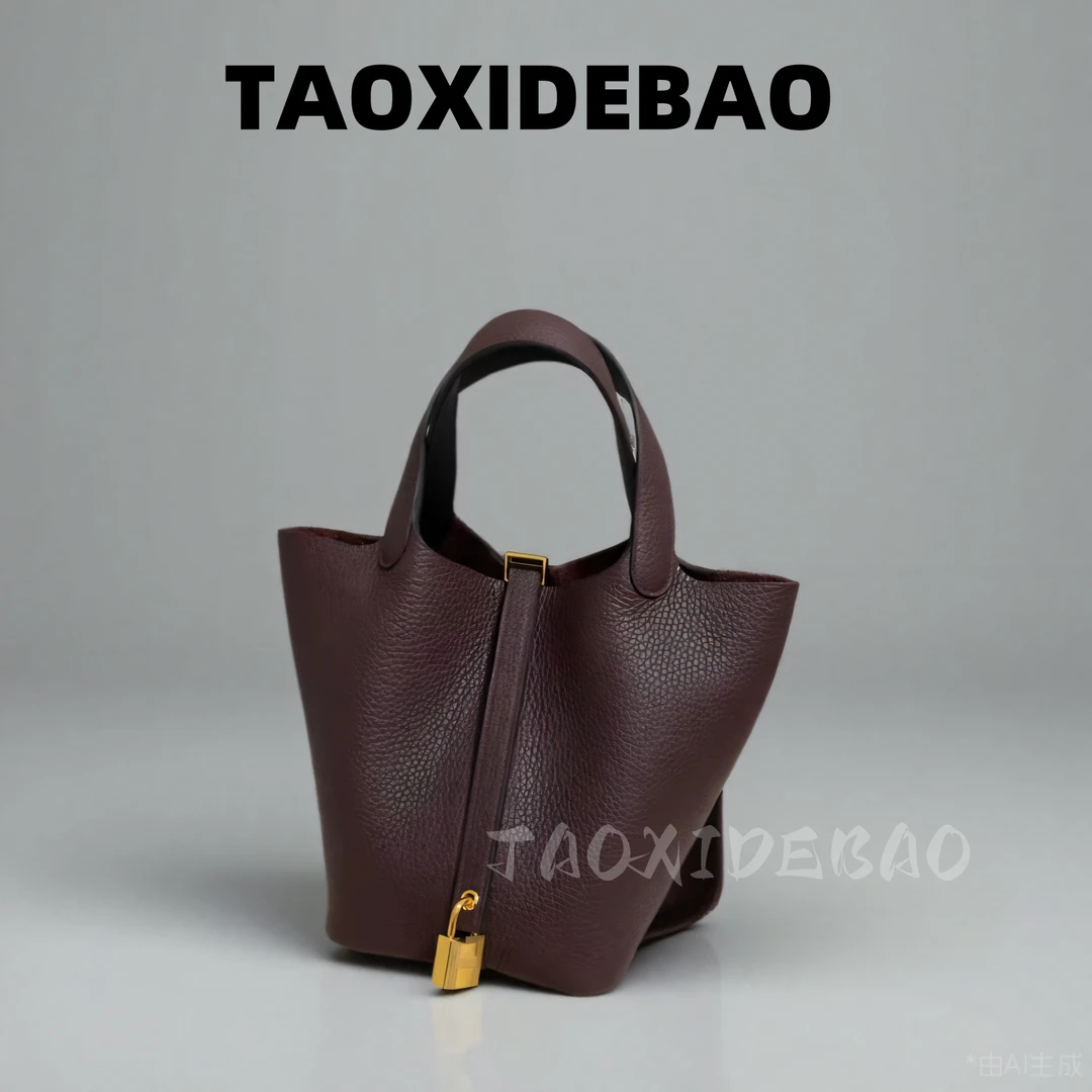 TAOXIDEBAO_ 8851 菜篮子18 TC 乌木银  马家原版头层牛皮
