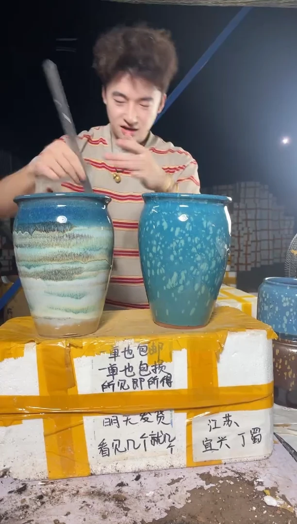 紫砂花盆紫砂花盆宜兴紫砂粗陶花盆17*24